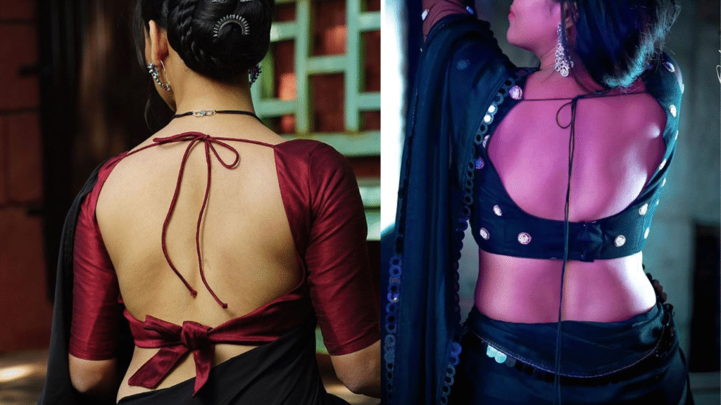 Trending backless blouse 2025