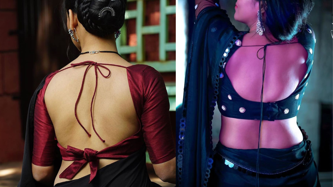 Trending backless blouse 2025