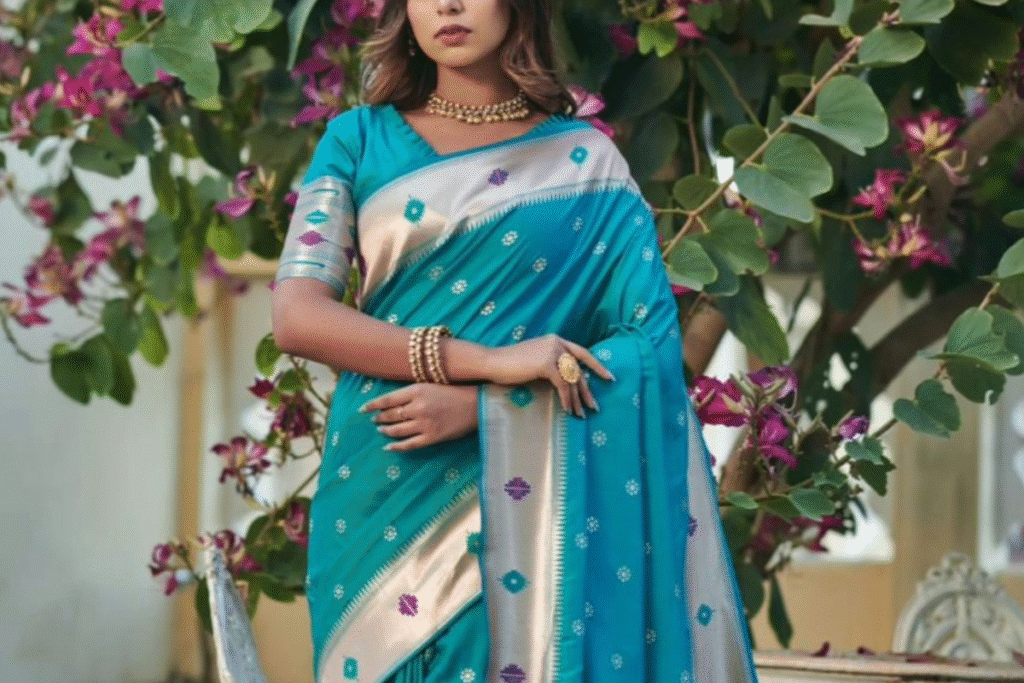 Marathi Paithani blouse design : फ्रंट हो या बैक – मराठी ब्लाउज डिज़ाइन में दिखाओ देसी स्वैग! 2 Marathi Paithani blouse design
