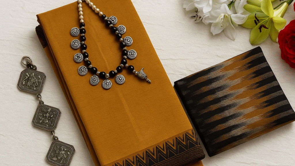 Chettinad Saree with Jewelry Style Tips