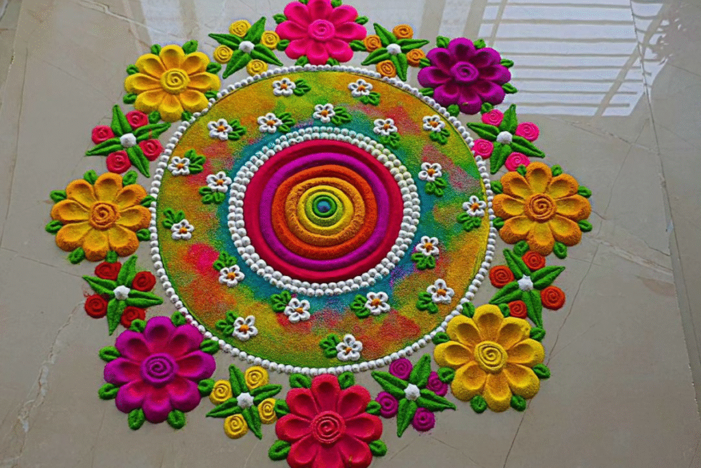 Ganpati Bappa Special Rangoli Designs10: गणपति बप्पा के लिए 10 दिन की रंगोली हर रोज नई आइडियाज़ बप्पा के लिए जरूर देखिए