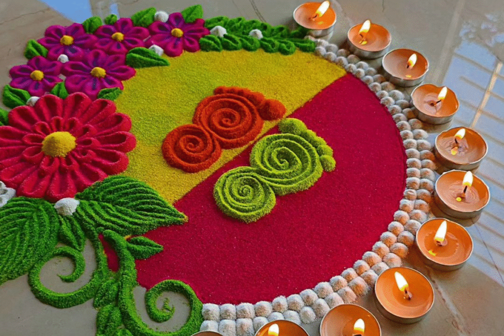 Ganpati Bappa Special Rangoli Designs10