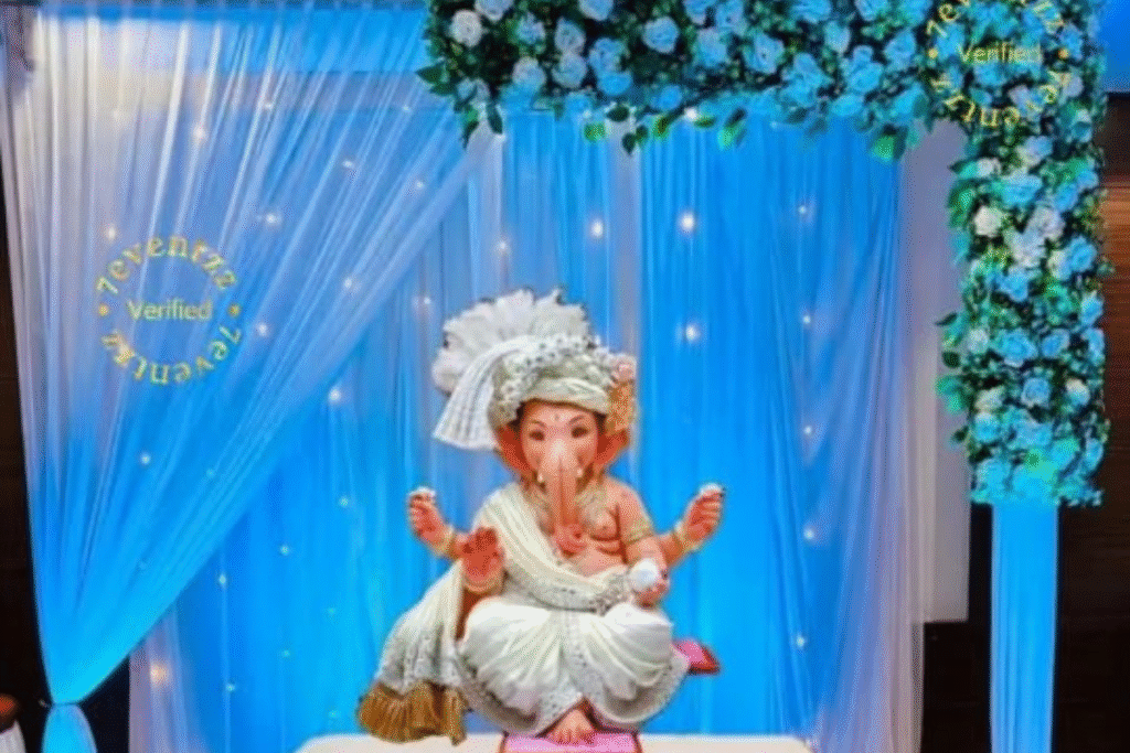 ganpati decoration ideas at home 2025
