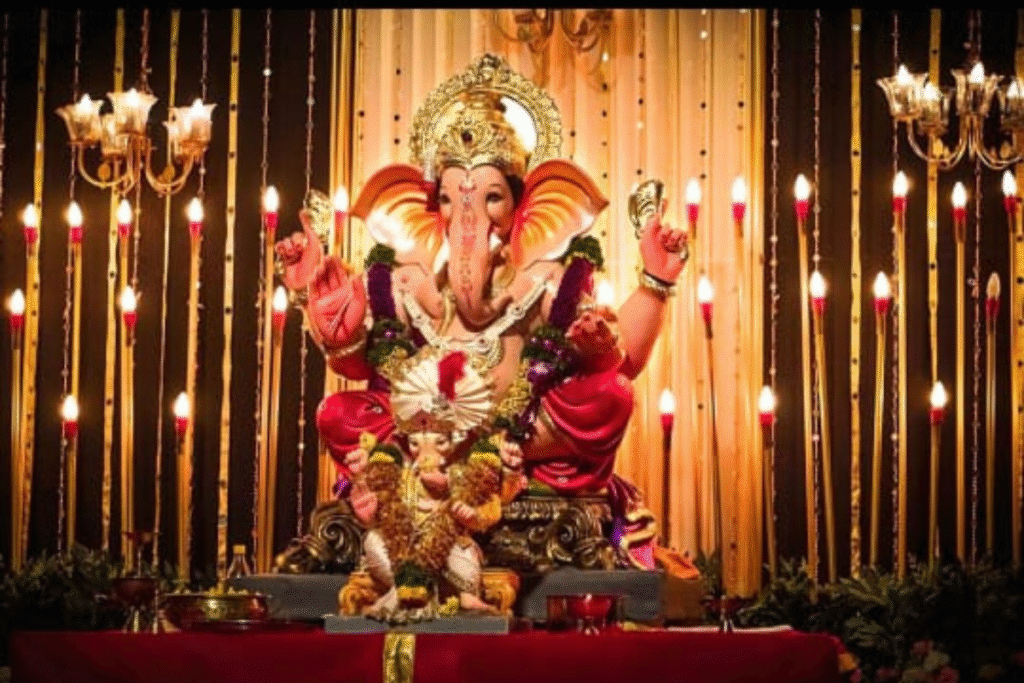 ganpati decoration ideas at home 2025
