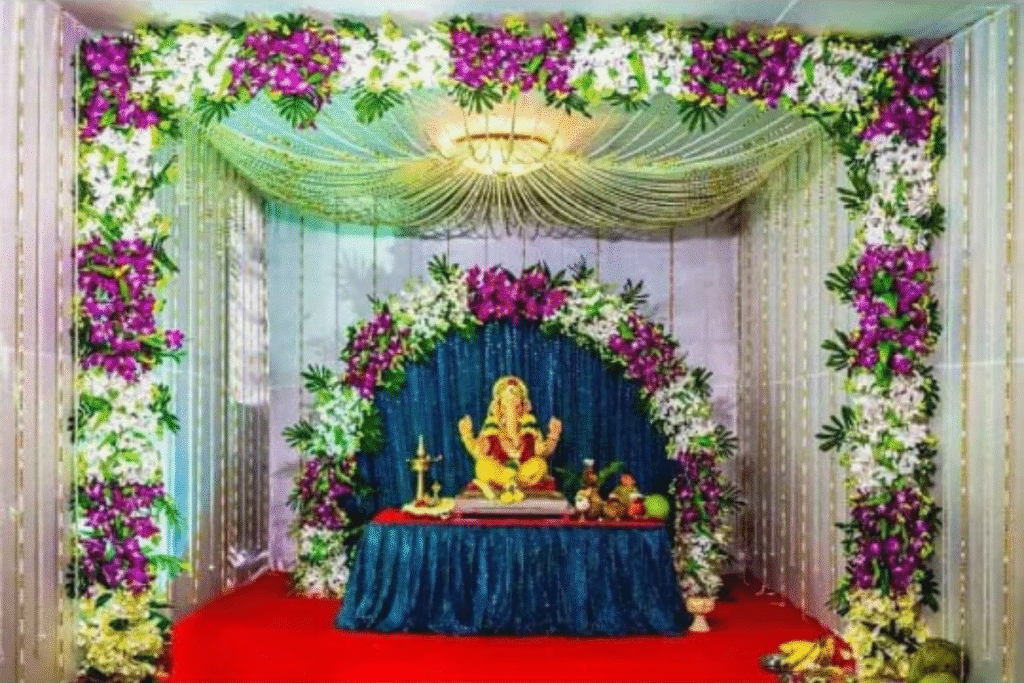 ganpati decoration ideas at home 2025