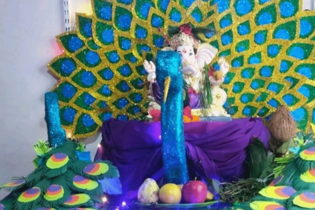 ganpati decoration ideas at home 2025