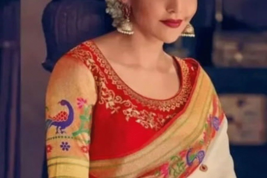 Ganpati Satyanarayan festival blouse designs: गणपति बप्पा की सत्यनारायण पूजा के लिए ब्लाउज डिज़ाइन – परंपरा और फैशन का संगम 6 Ganpati Satyanarayan festival blouse designs