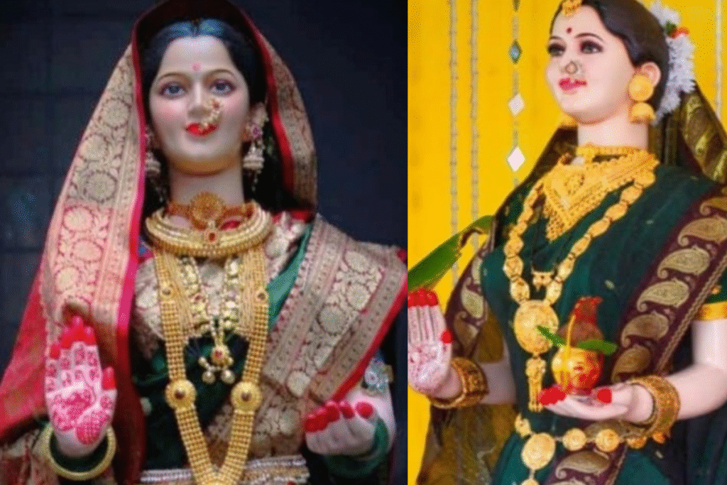Gauri Mahalakshmi Saree Tips 2025:गौरी महालक्ष्मी पूजा 2025 के लिए धामाल साड़ी स्टाइल्स और जबरदस्त कलर आइडियाज़! 2 Gauri Mahalakshmi Saree Tips 2025