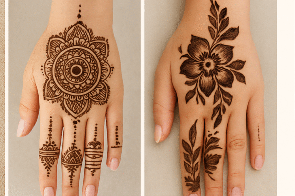 Easy Mehndi Design for Diwali
