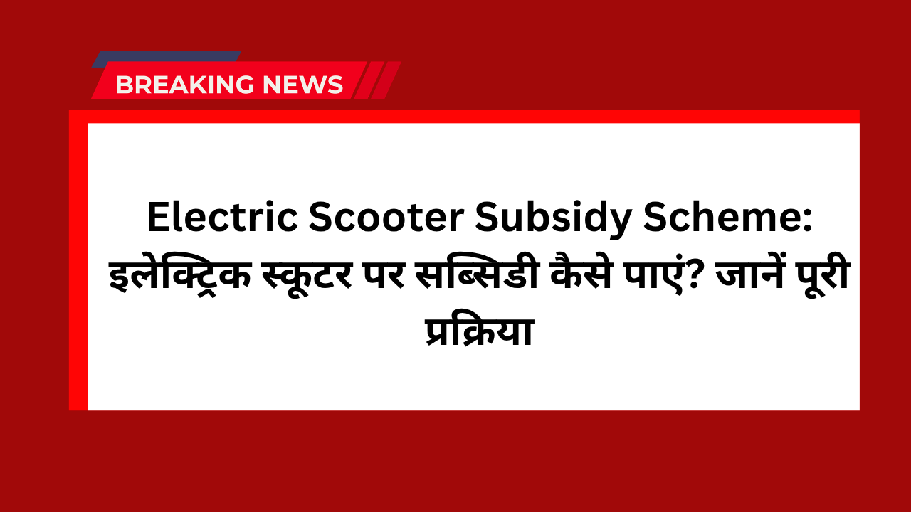 Electric Scooter Subsidy Scheme
